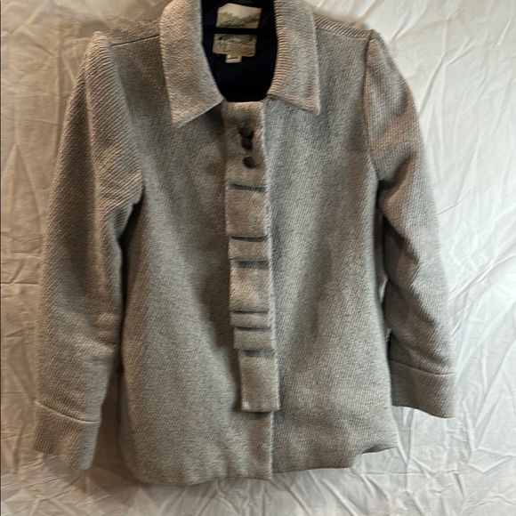 CLOSET ROMANTIC GRAY WOOL PEA COAT - MED - Picture 1 of 5